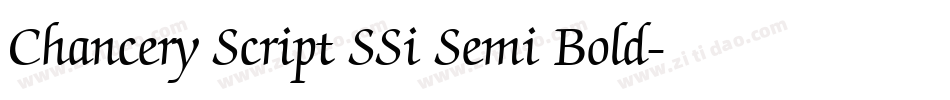 Chancery Script SSi Semi Bold字体转换